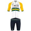 Fietskleding (Fietsshirt + Korte Koersbroek) 2023 INEOS Grenadiers Australisch Kampioenschap - Geel Wit